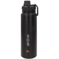Aktive - Botella térmica, 800 ml, acabado metálico, acero inoxidable 18/8, medidas 8,5x8x28 cm, sistema antigoteo, libre de BPA, botella agua térmica, botellas termo, cantimplora térmica