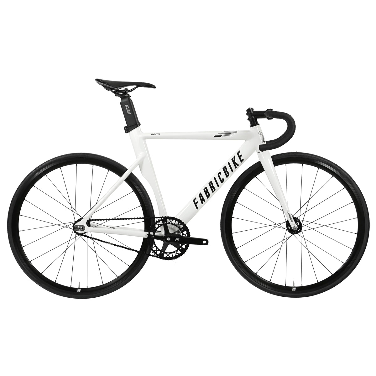 Bicicleta de piñón fijo FabricBike Aero, Fixie, monomarcha, cuadro de aluminio y horquilla de carbono, ruedas de 28", 5 colores, 3 tallas, 7,95 kg (talla M).