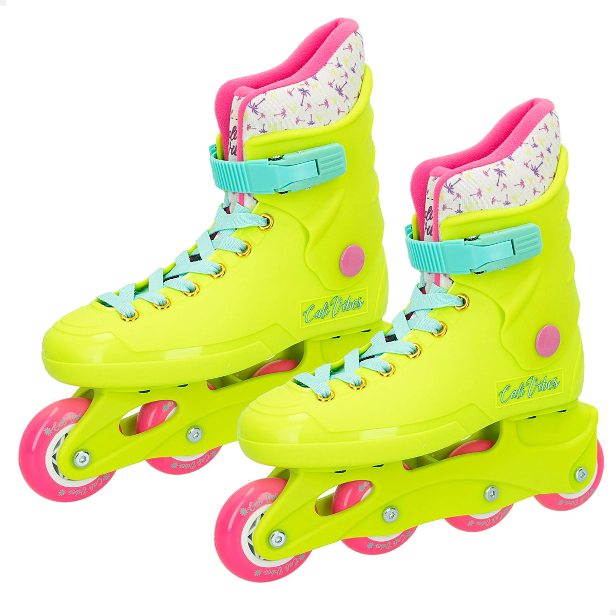 CB Riders - Patines en línea, Color amarillo neón, Cierre ajustable con hebilla y cordones, Talla 36-37/38-39, A partir de 3 años, Máximo 50 kg, Patinetes en línea infantiles, Modernos y llamativos