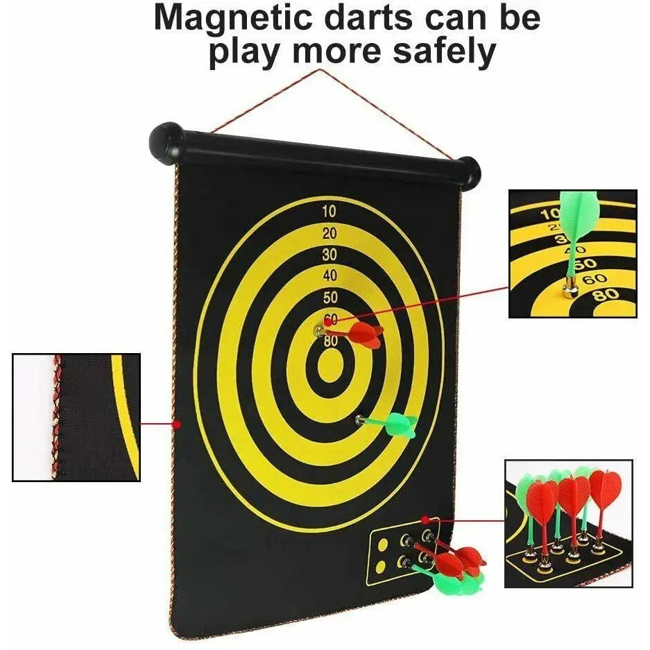 Double-sided magnetic dart board with darts children adult office family leisure indoor maxia market