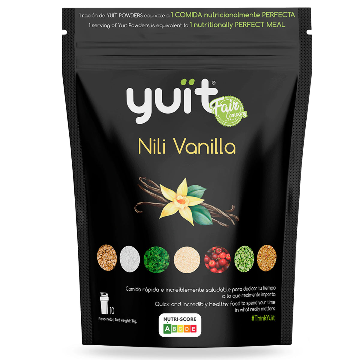 YUÏT - Batidos Sustitutivos de Comida con 31 vitaminas y Minerales + Probióticos - Batido Proteina - Comida Real y Natural - Batido dietético saciante con 35gr de proteínas