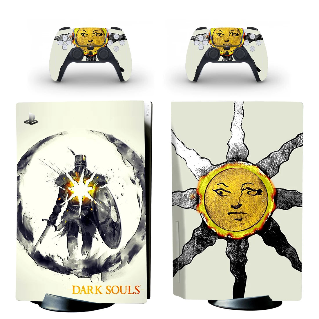 Adhesivo de vinilo para consola y mandos de PS5: Edición estándar con diseño de Dark Souls