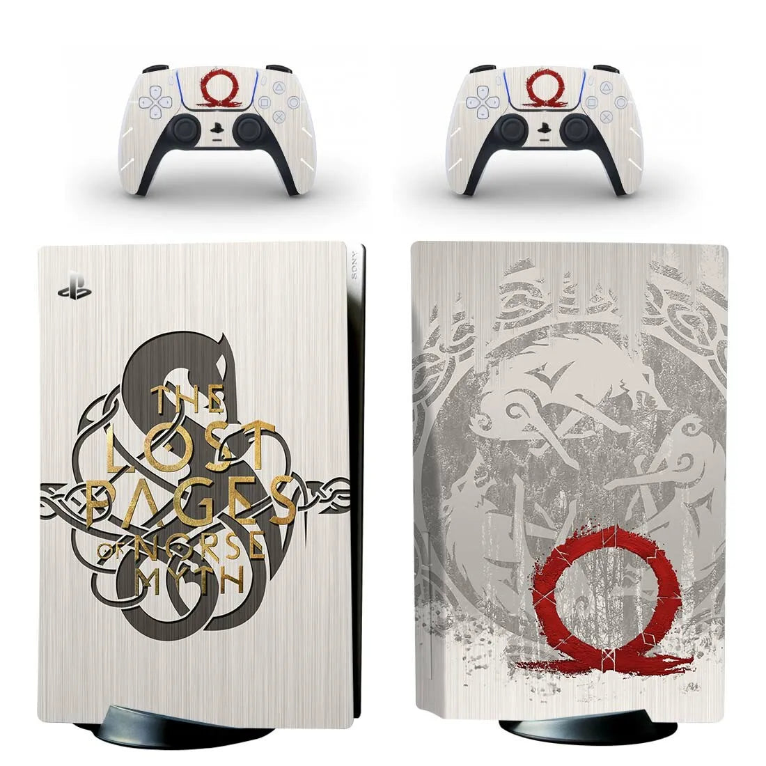 Adhesivo de vinilo para consola y mando PS5 edición disco - Diseño God of War