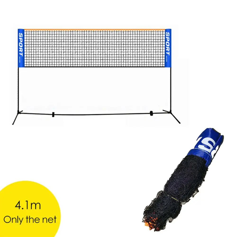 Red de tenis portátil de 3-6 metros, red de tenis estándar para entrenamiento de partidos, sin marco, raqueta de tenis, red deportiva para bádminton