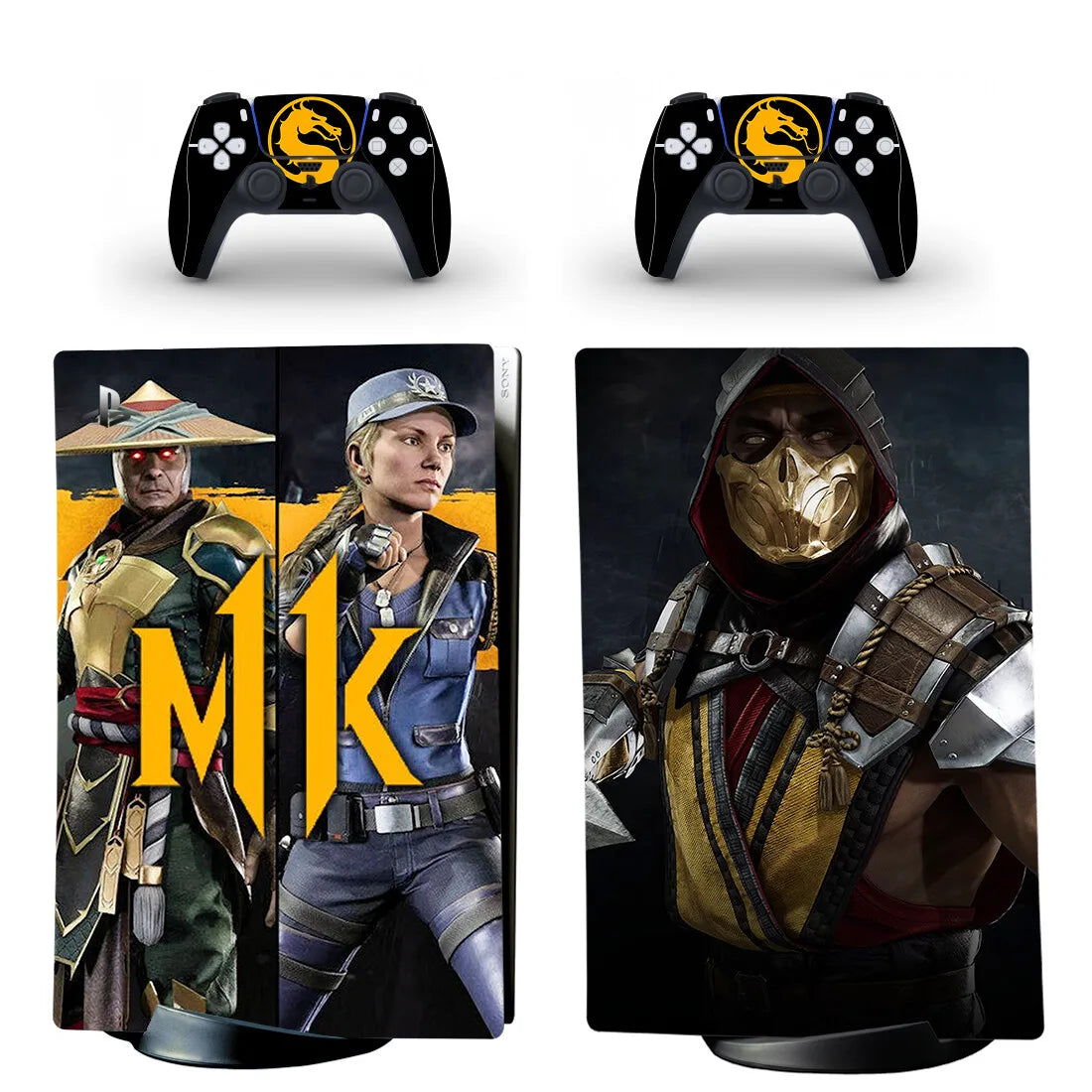 Adhesivo vinílico de Mortal Kombat para consola PS5 Digital Edition y 2 mandos, funda protectora (skin)