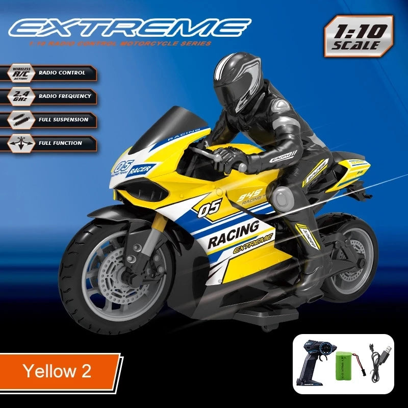 2.4GHz Remote Control stunt motorbike 25KM/H High Speed Drift Racing Motorcycle With High Power Motor Big Size Motorcar Gifts