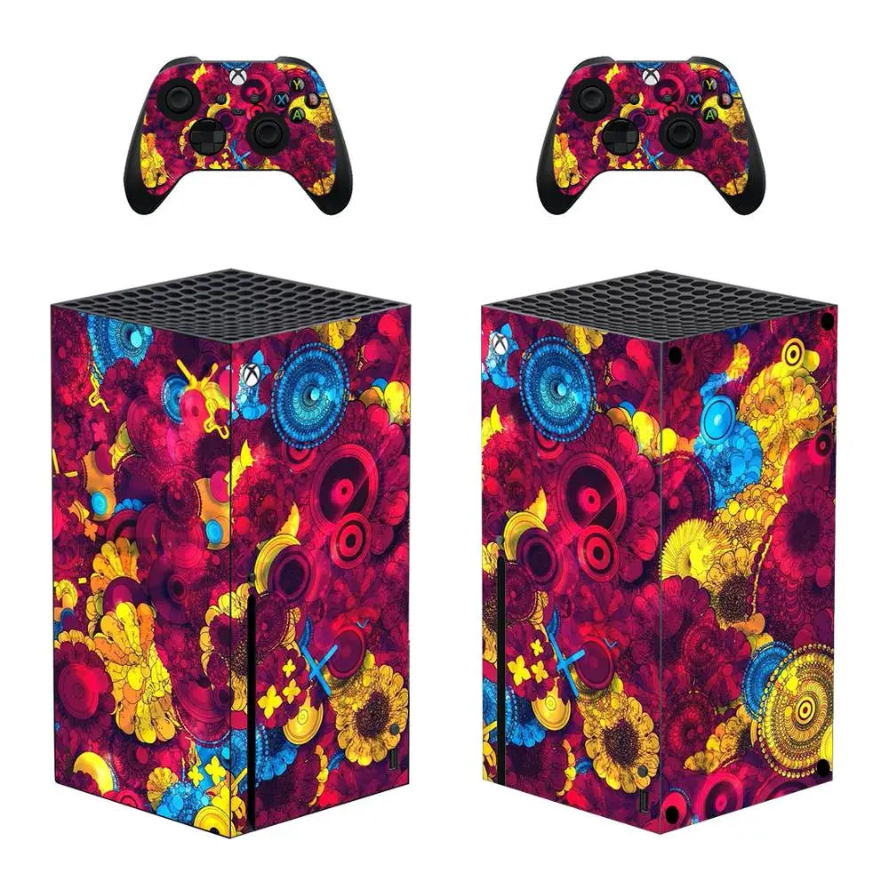 Diseño personalizado de pegatina de piel, cubierta de calcomanía para consola Xbox Series X y 2 controladores Xbox Series X, pegatina de vinilo.