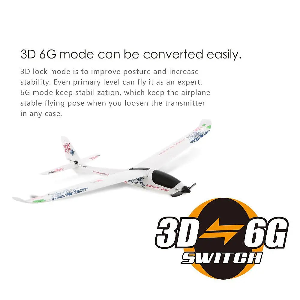 Wltoys-Avión RC XK A800, 5 CANALES, 3D, 6G, modo 780mm, envergadura de ala, 20 Min de tiempo de vuelo, avión EPO, RTF ala fija, planeador al aire libre, regalo