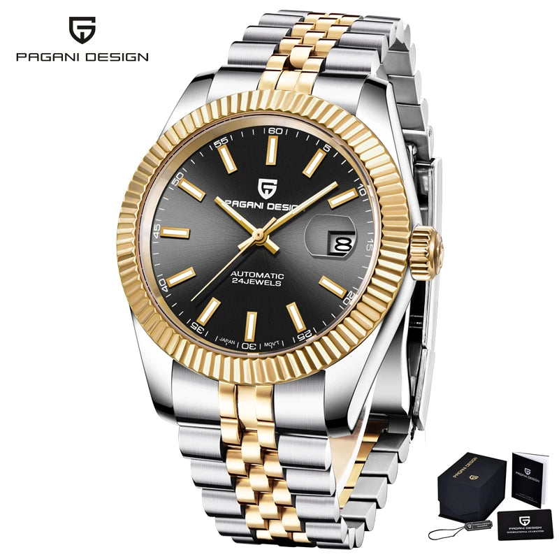 Reloj mecánico para hombre PAGANI DESIGN 2026 con calendario, reloj de pulsera automático de lujo de alta gama, movimiento NH35A, resistente al agua 100M