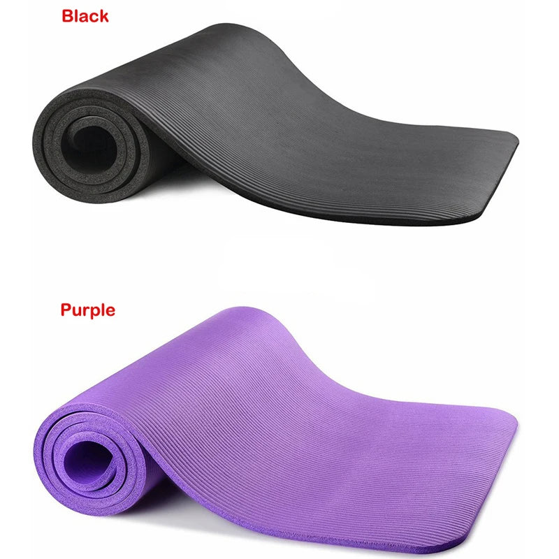 Estera de yoga extragruesa para principiantes, colchón de ejercicio, Pilates NBR, estera de yoga para gimnasio, estudio de yoga, fitness en casa, grosor de 10 mm