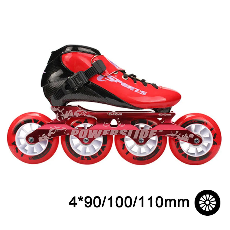 Patines en línea de velocidad ISPORTS, patín de competición de fibra de carbono, Patines de patinaje de carreras callejeras de 3*125mm o 4*100/110mm