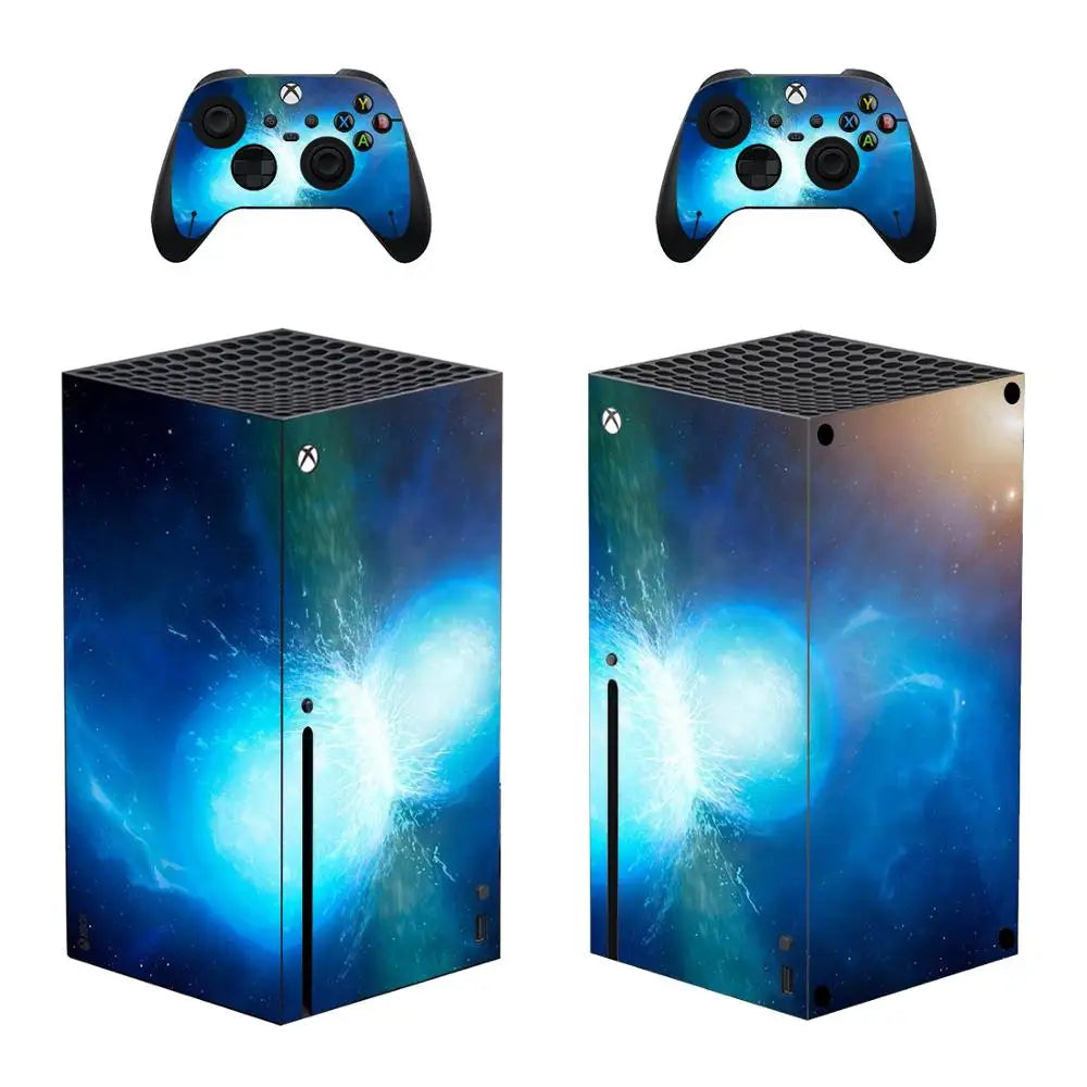 Diseño personalizado de pegatina de piel, cubierta de calcomanía para consola Xbox Series X y 2 controladores Xbox Series X, pegatina de vinilo.