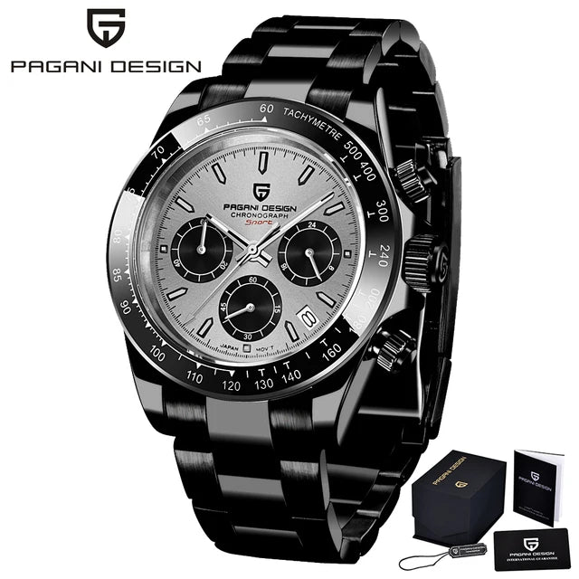 PAGANI DESIGN New 40 Men's Quartz Watch Sapphire Luxury Chronograph Stainless Steel Waterproof Men's Was Watch Relogio Masculino
