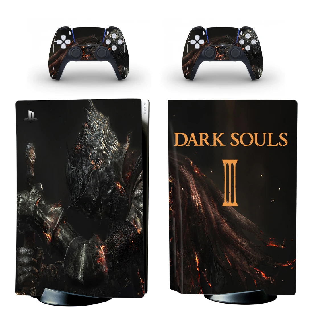 Adhesivo de vinilo para consola y mandos de PS5: Edición estándar con diseño de Dark Souls