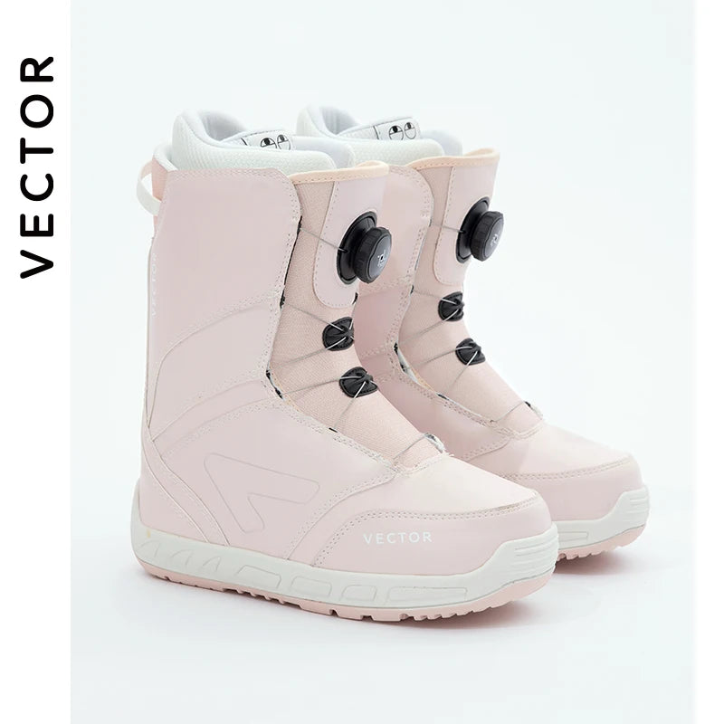 Zapatos de esquí profesionales para hombre y mujer, botas de Snowboard impermeables cálidas, botas de nieve transpirables de cuero antideslizante, equipo de esquí