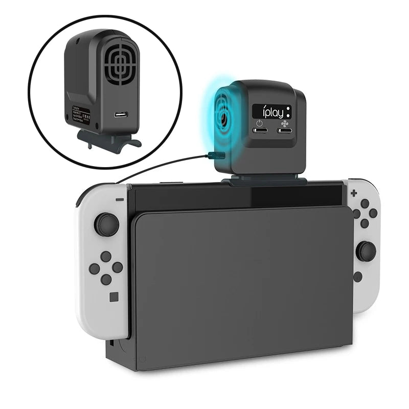 Ventiladores Externos para Consola, Ventilador de Refrigeración Turbo con Alimentación USB para Nintendo Switch OLED, Disipador de Calor para Juegos, Accesorios