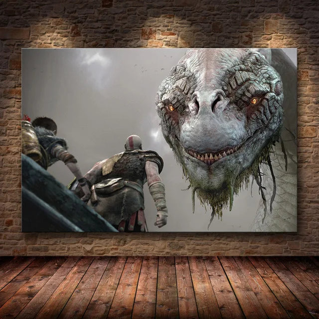 Figuras en alta definición de God of War, pósteres de juegos y lienzos impresos, cuadros artísticos de pared para la decoración del hogar y la sala de estar