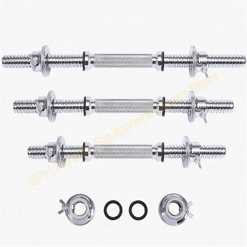 Barras de mancuernas galvanizadas con tuercas, mancuernas roscadas estándar de 25mm, mango de mancuerna para el hogar, gimnasio, Fitness, barras de ejercicio duraderas, 30, 35, 40, 45cm