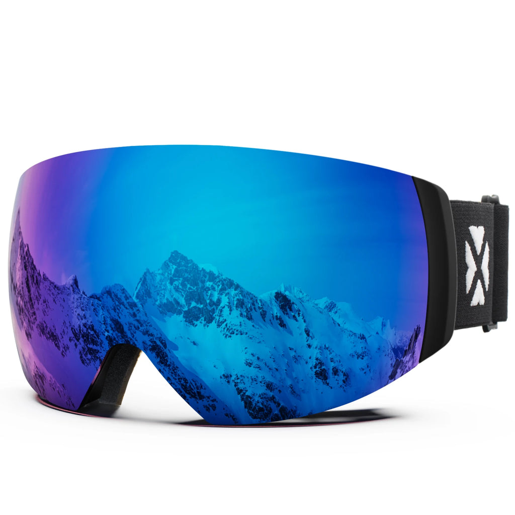 MAXJULI gafas de esquí magnéticas profesionales lentes de doble capa antiniebla UV400 gafas de esquí Snowboard moto de nieve para hombres y mujeres M6
