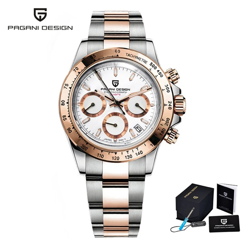 PAGANI DESIGN Men's Watches 2026 Top Brand Sports Men Quartz Wristwatches Waterproof Stainless Steel Business Clock Reloj Hombre