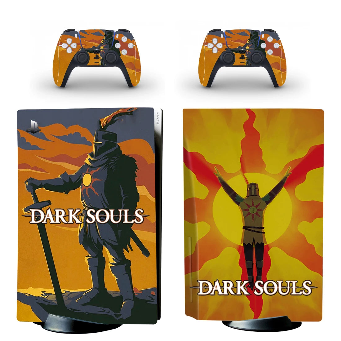 Adhesivo de vinilo para consola y mandos de PS5: Edición estándar con diseño de Dark Souls