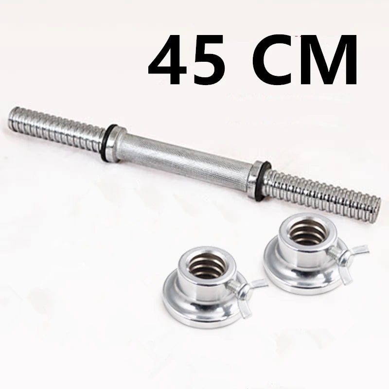 Mancuernas de 30/34/40/45/50cm de longitud para gimnasio en casa, barras con abrazaderas, mangos de mancuernas roscados estándar de 25mm F2105