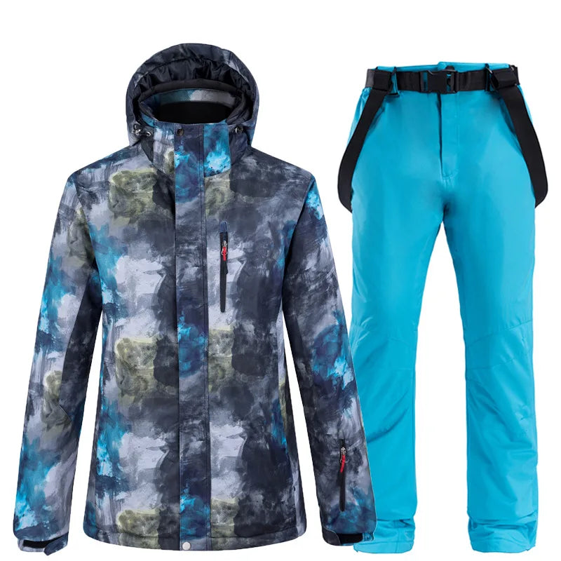 Nuevo Traje de Esquí para Hombre, Super Cálido, Impermeable, Cortavientos, Chaqueta de Snowboard, Trajes de Nieve de Invierno, Conjuntos de Esquí y Snowboard para Hombre