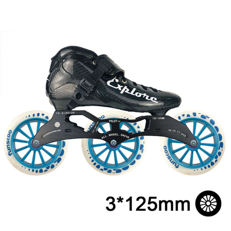 Patines en línea de velocidad ISPORTS, patín de competición de fibra de carbono, Patines de patinaje de carreras callejeras de 3*125mm o 4*100/110mm