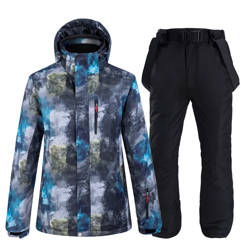 Nuevo Traje de Esquí para Hombre, Super Cálido, Impermeable, Cortavientos, Chaqueta de Snowboard, Trajes de Nieve de Invierno, Conjuntos de Esquí y Snowboard para Hombre