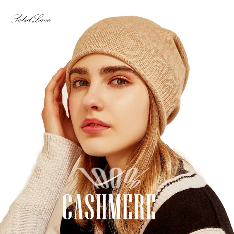 Gorro de Cachemira para mujer, gorro de Cachemira Natural auténtica para hombre, Unisex, cálido, cómodo, tejido a mano, gorro de Cachemira para niño, tejido sin costuras