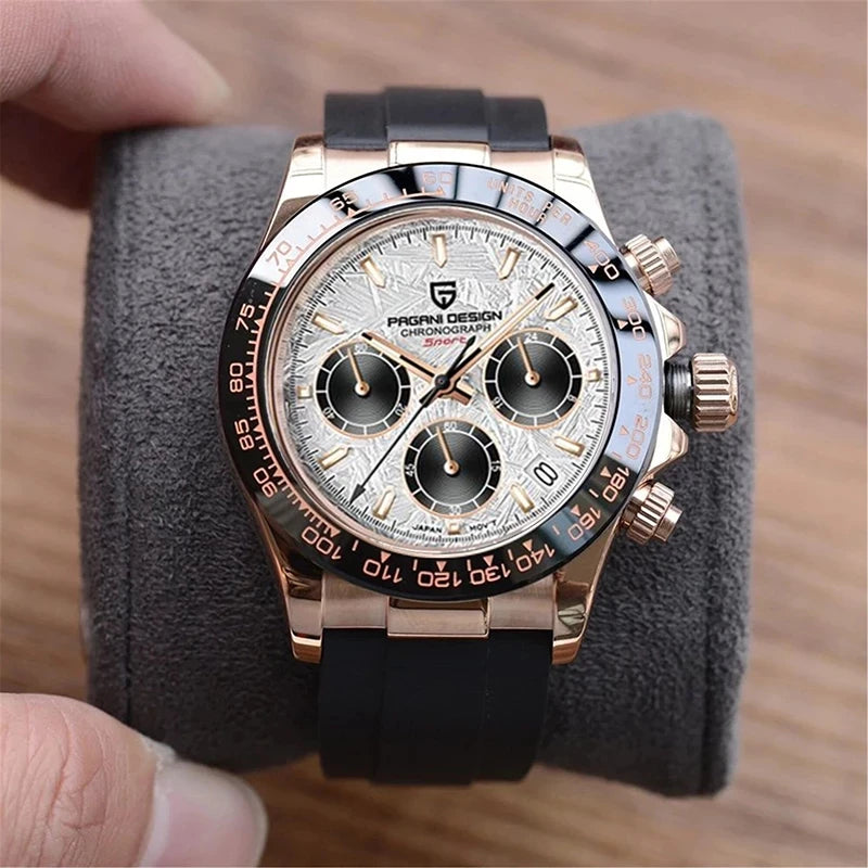 PAGANI DESIGN New 40 Men's Quartz Watch Sapphire Luxury Chronograph Stainless Steel Waterproof Men's Was Watch Relogio Masculino