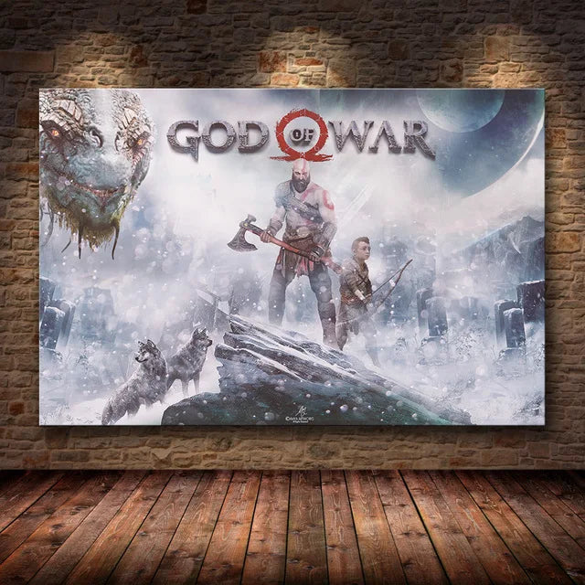 Figuras en alta definición de God of War, pósteres de juegos y lienzos impresos, cuadros artísticos de pared para la decoración del hogar y la sala de estar