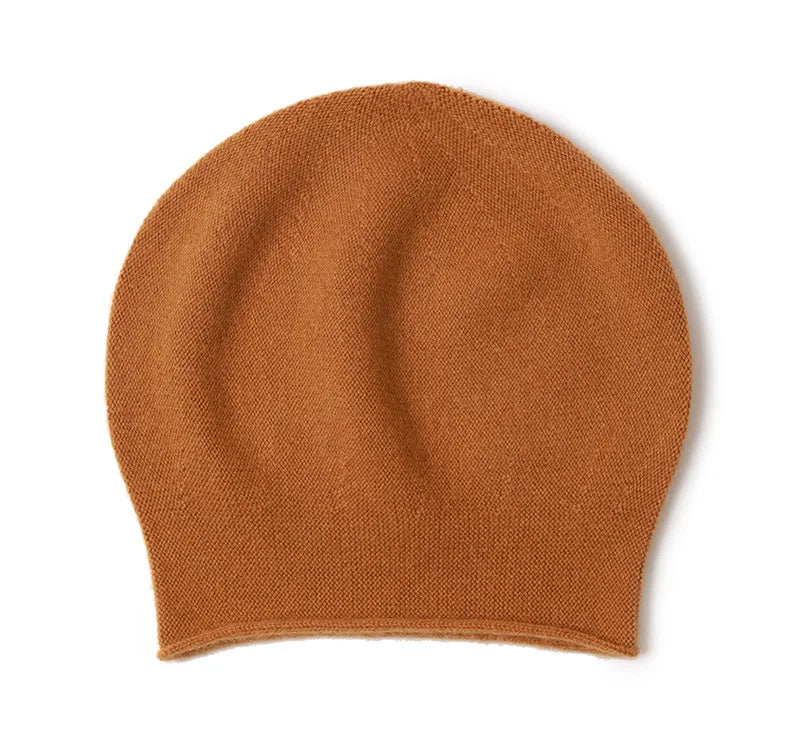 Gorro de Cachemira para mujer, gorro de Cachemira Natural auténtica para hombre, Unisex, cálido, cómodo, tejido a mano, gorro de Cachemira para niño, tejido sin costuras