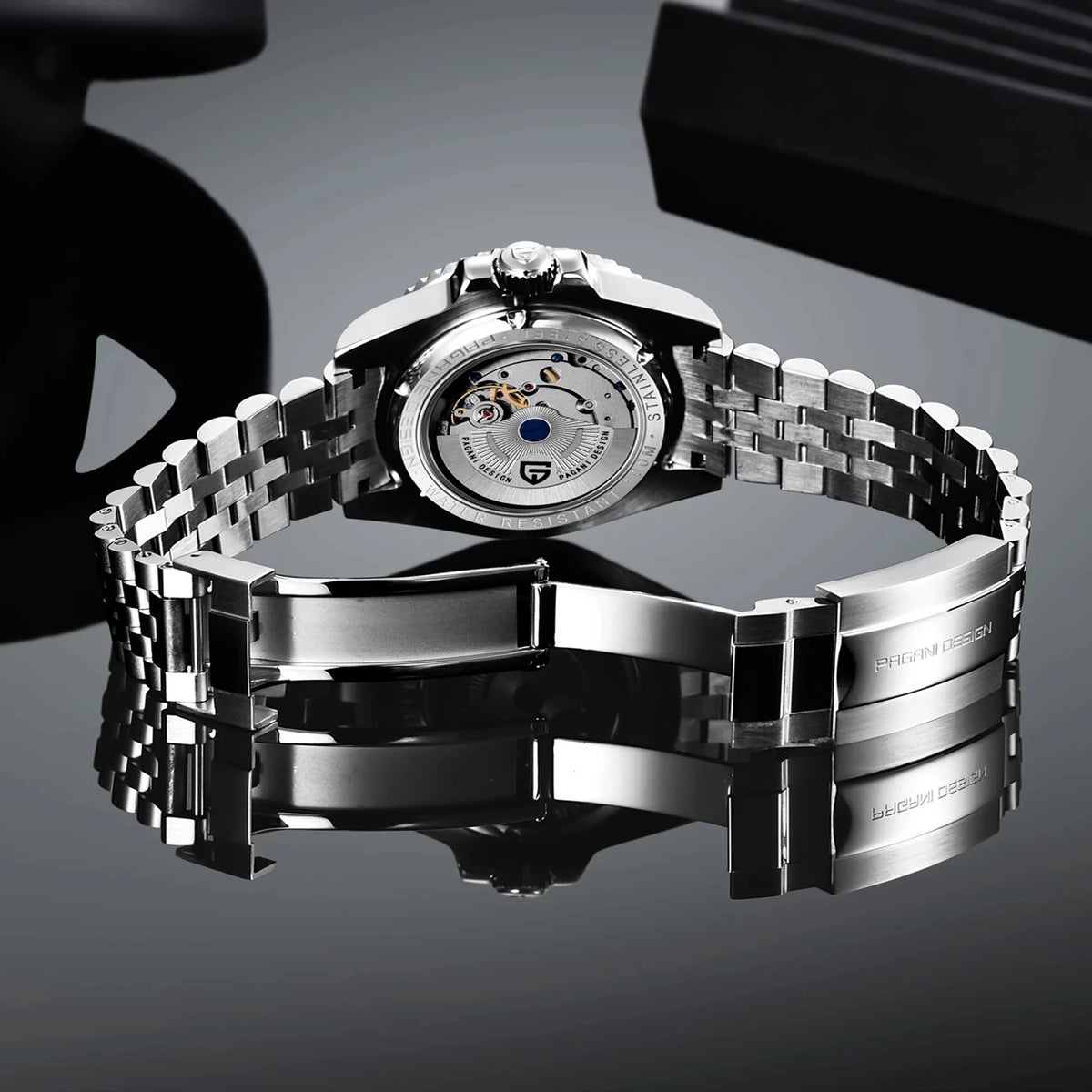 PAGANI DESIGN Reloj automático para hombre, cristal de zafiro, 40 mm, cerámica, GMT, reloj de pulsera mecánico, marca de lujo, deportivo, impermeable