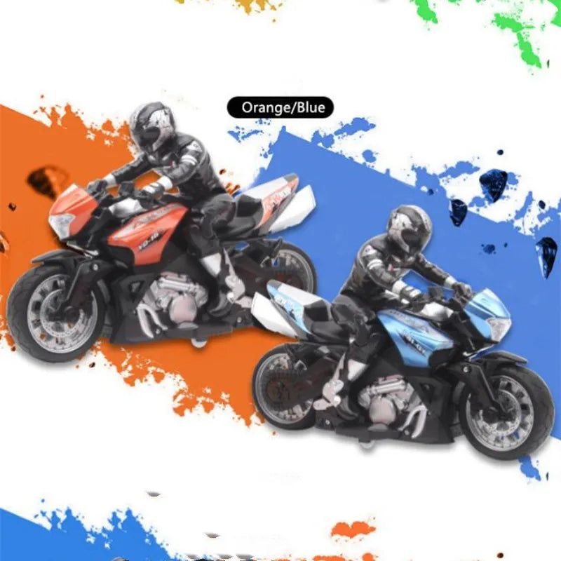 Motocicleta de acrobacias a control remoto de alta velocidad, coche de deriva con rotación de 360 grados, modelo de motocicleta de carreras con 60 minutos de autonomía