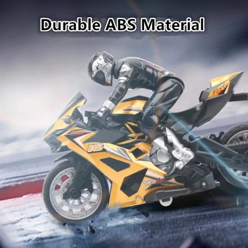 Motocicleta de acrobacias a control remoto de alta velocidad, coche de deriva con rotación de 360 grados, modelo de motocicleta de carreras con 60 minutos de autonomía