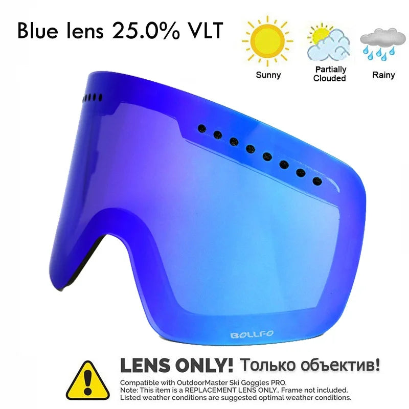 Gafas de esquí para esquiar, gafas magnéticas de doble lente para montañismo, gafas de esquí antiniebla UV400, máscara para moto de nieve para hombres y mujeres