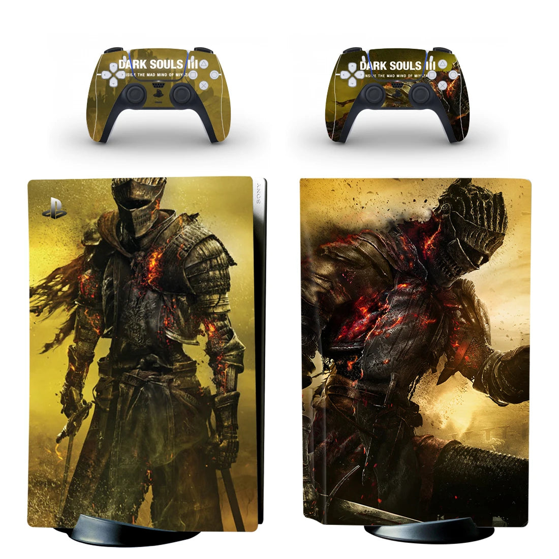 Adhesivo de vinilo para consola y mandos de PS5: Edición estándar con diseño de Dark Souls