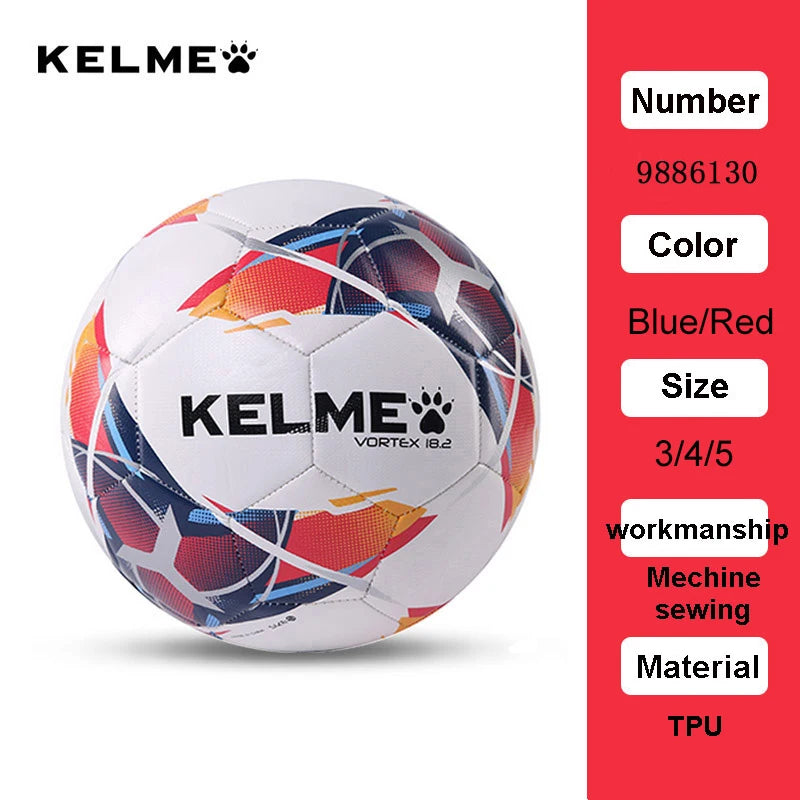 KELME balón de fútbol profesional TPU tamaño 3 tamaño 4 tamaño 5 rojo verde portería equipo partido bolas de entrenamiento máquina de coser 9886130