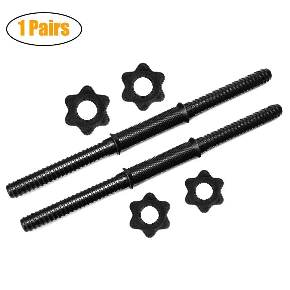 Barra de mancuernas cromada de 45cm, levantador de pesas de acero sólido, herramienta de ejercicio físico, conector de barra de mancuernas, equipo de Fitness, 2 uds.