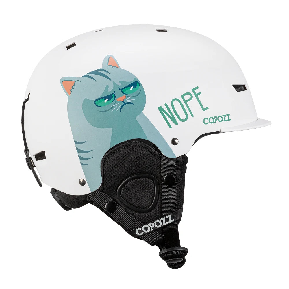 COPOZZ nuevo casco de esquí Unisex certificado medio cubierto casco de esquí antiimpacto para adultos y niños casco de Snowboard de seguridad para la nieve
