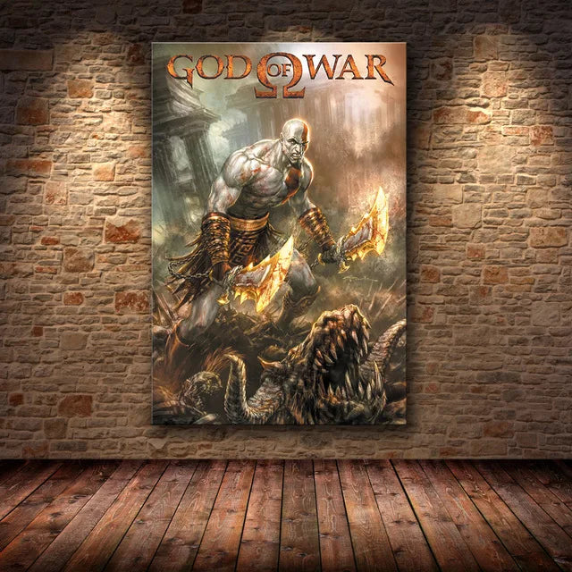Figuras en alta definición de God of War, pósteres de juegos y lienzos impresos, cuadros artísticos de pared para la decoración del hogar y la sala de estar