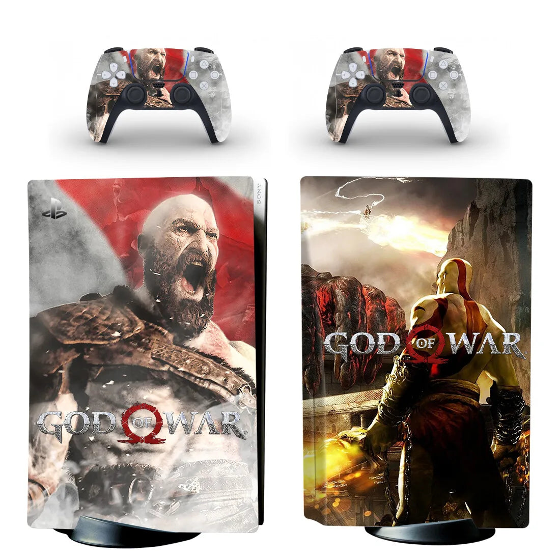 Adhesivo de vinilo para consola y mando PS5 edición disco - Diseño God of War