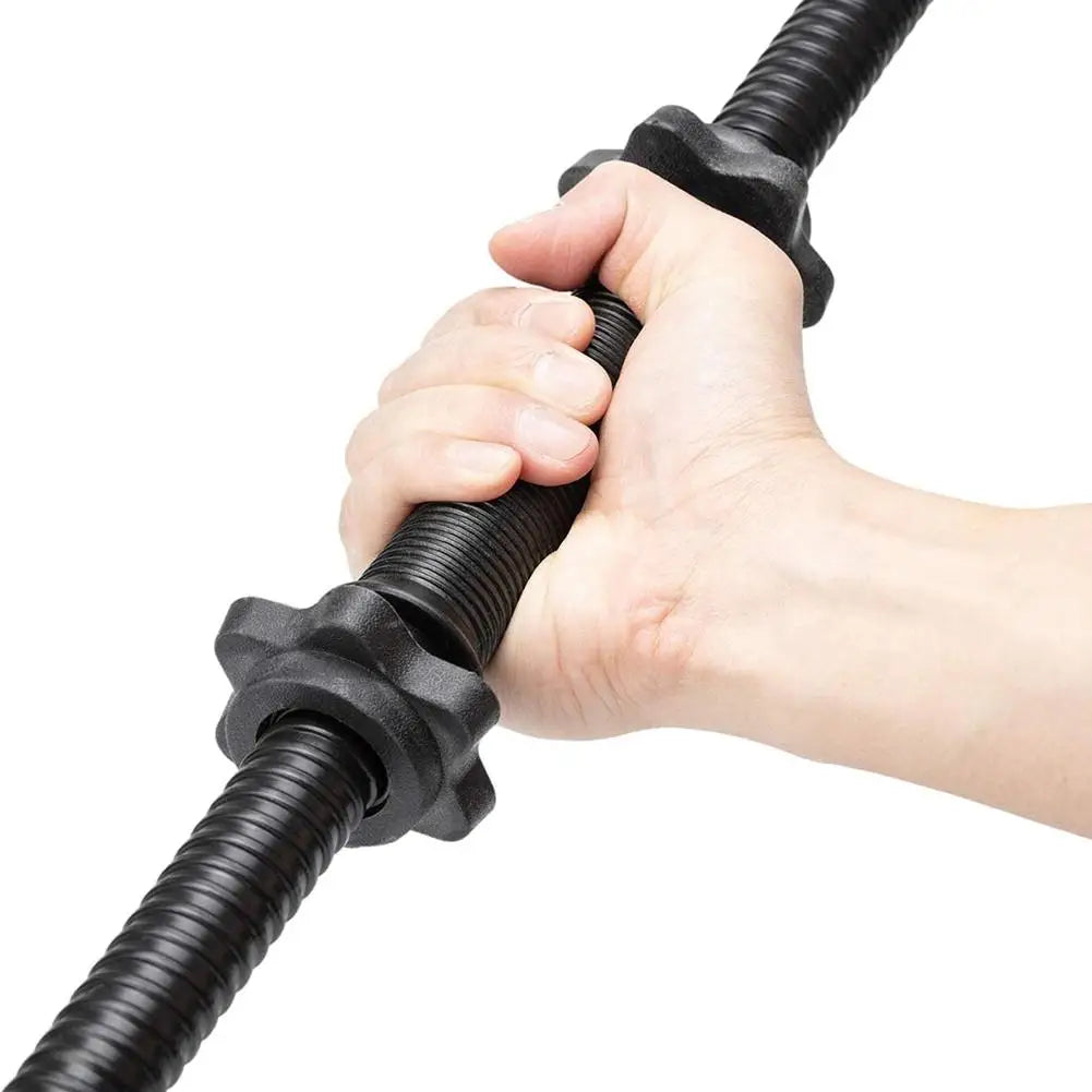 Barra de mancuernas cromada de 45cm, levantador de pesas de acero sólido, herramienta de ejercicio físico, conector de barra de mancuernas, equipo de Fitness, 2 uds.