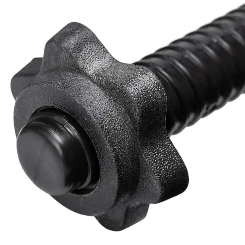 Barra de mancuernas cromada de 45cm, levantador de pesas de acero sólido, herramienta de ejercicio físico, conector de barra de mancuernas, equipo de Fitness, 2 uds.