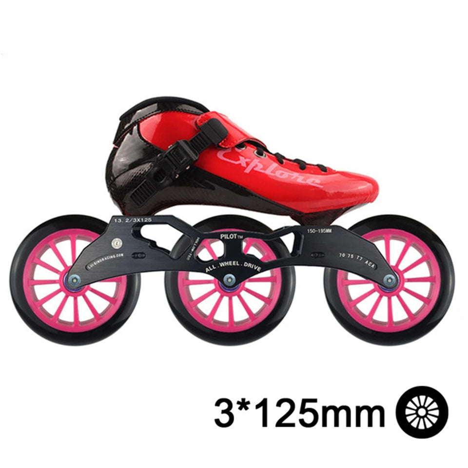 Patines en línea de velocidad ISPORTS, patín de competición de fibra de carbono, Patines de patinaje de carreras callejeras de 3*125mm o 4*100/110mm