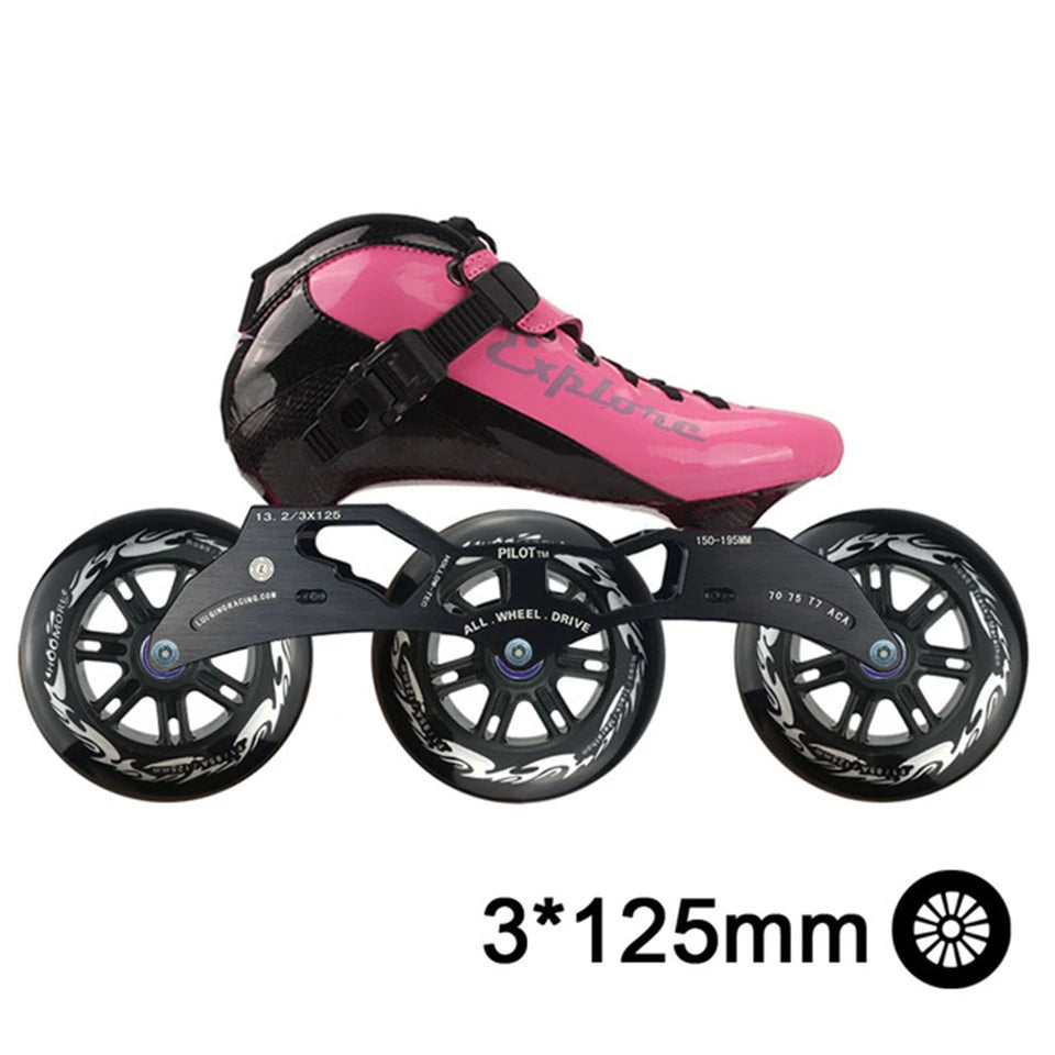 Patines en línea de velocidad ISPORTS, patín de competición de fibra de carbono, Patines de patinaje de carreras callejeras de 3*125mm o 4*100/110mm