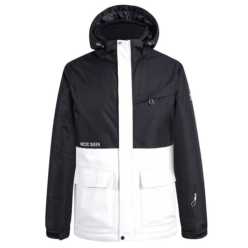 Nueva moda Color a juego traje de esquí hombres mujeres a prueba de viento impermeable esquí Snowboard chaqueta y pantalones traje de nieve invierno