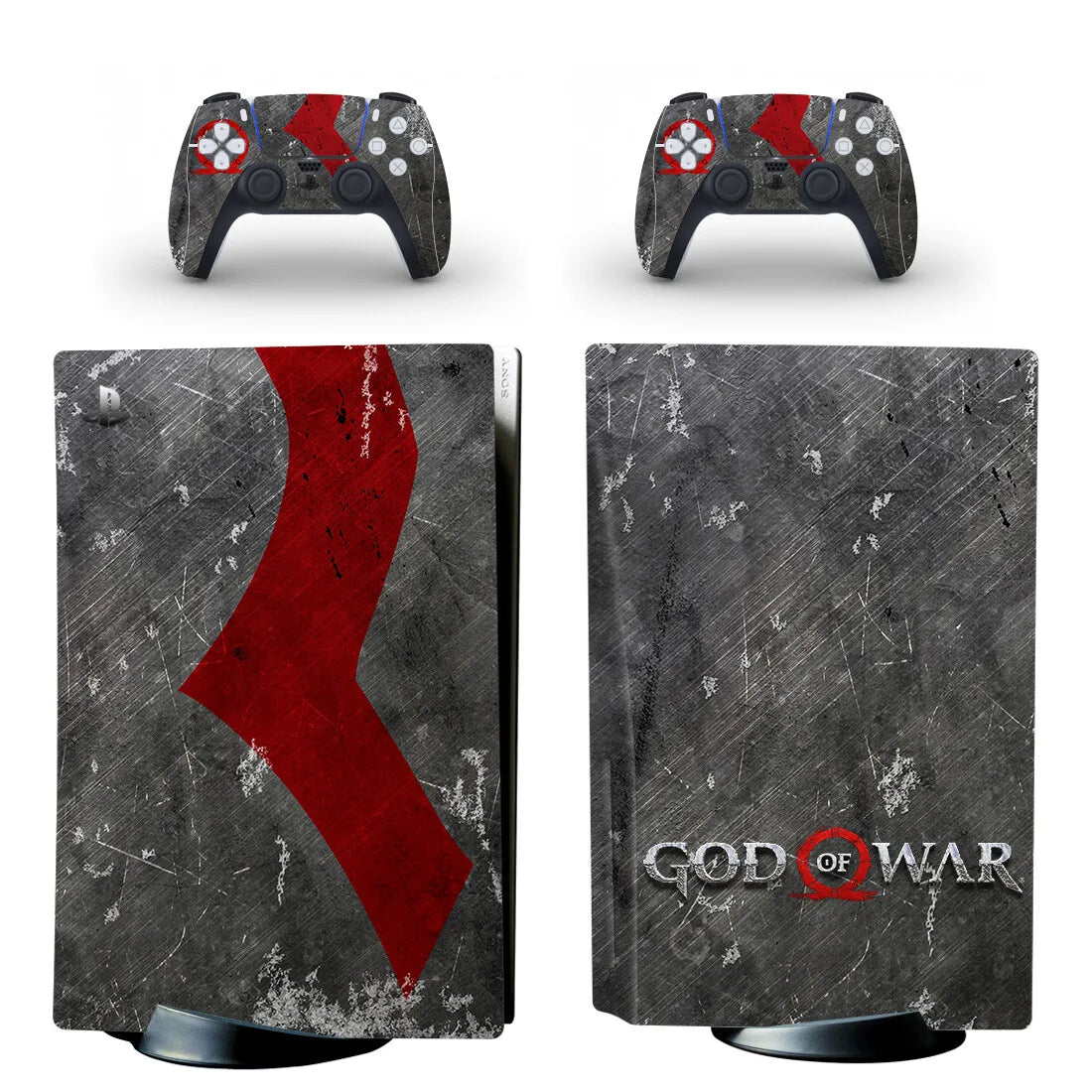 Adhesivo de vinilo para consola y mando PS5 edición disco - Diseño God of War