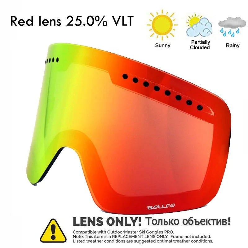 Gafas de esquí para esquiar, gafas magnéticas de doble lente para montañismo, gafas de esquí antiniebla UV400, máscara para moto de nieve para hombres y mujeres